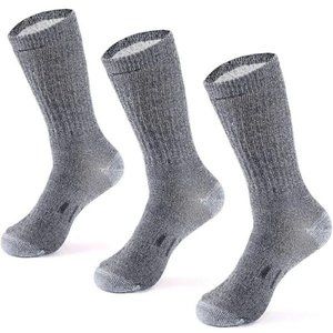Tough Socks - Merino Wool Boot Socks - 3 Pairs - Large - Grey - NEW